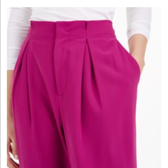 Bar iii pink fuchsia high rise pleated pants new with tags - Picture 4 of 6